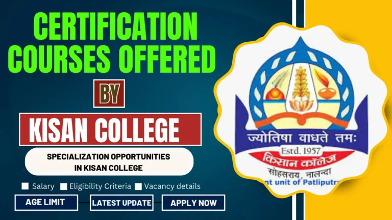 Certification Courses Offered by Kisan College